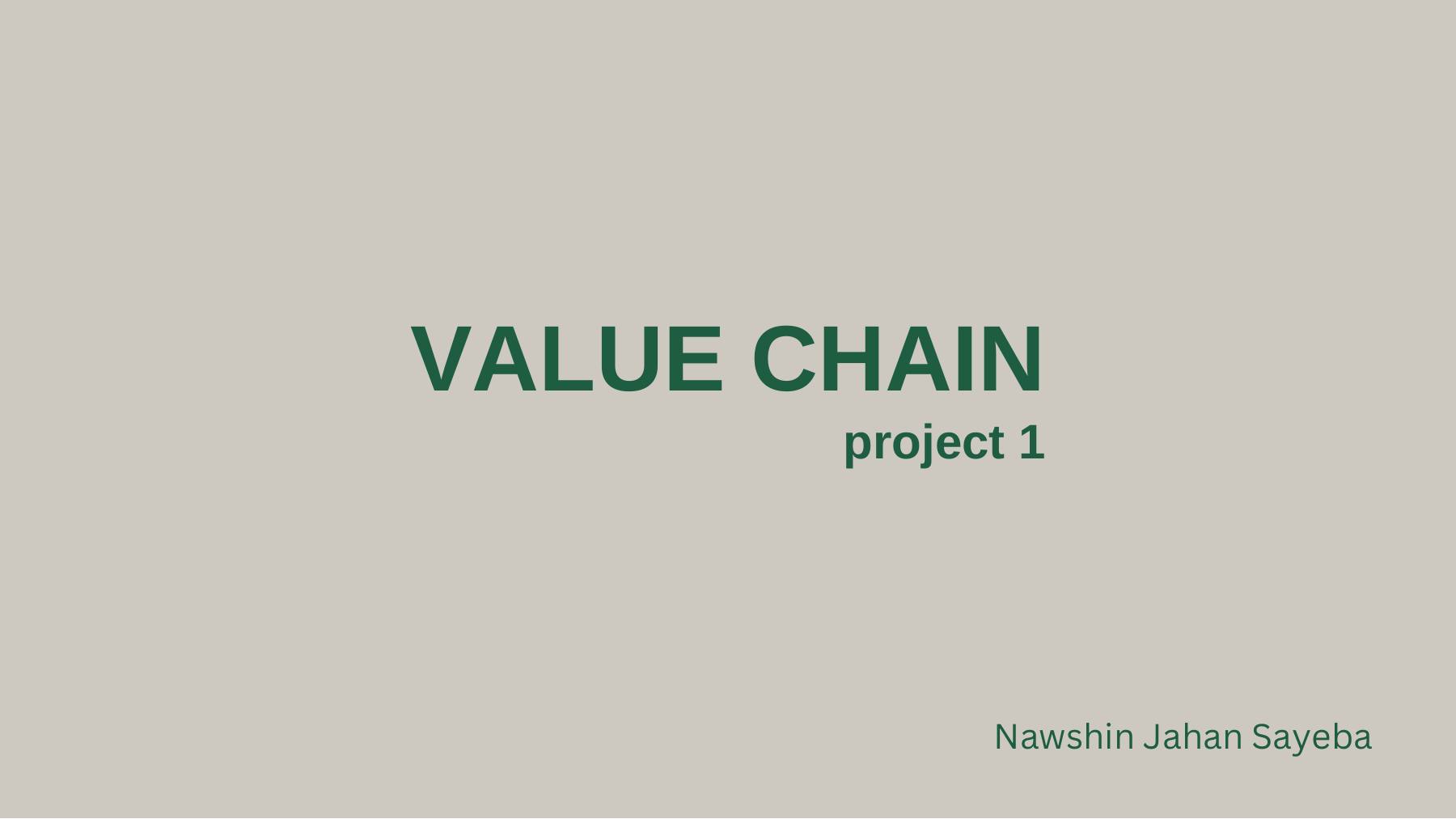 Value Chain Analysis — slide 1